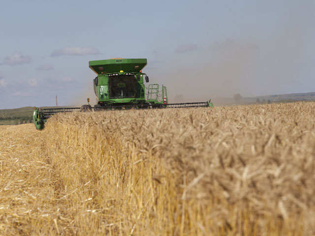 The winners of the inaugural National Wheat Yield Contest used intensive management to pump out some whopper yields in 2016. John Weinand, Hazen, North Dakota, pictured here, is one of the farmers that entered and placed in the contest. (DTN photo by John Borge)  