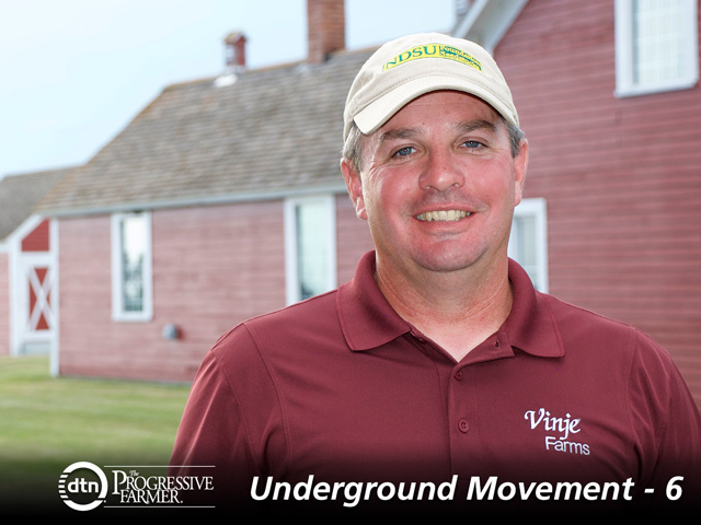 Nick Vinje, of Gardner, North Dakota, saves about $30 per acre from fewer passes with no-till. He keeps 20% of his farm conventional for comparison. (DTN/The Progressive Farmer image by Susan Winsor)