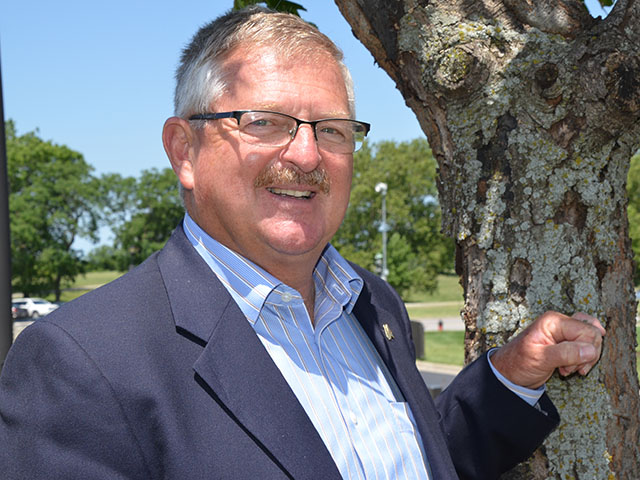 Ken McCauley, farmer and president of the Kansas Corn Growers, said soybean prices and lower input expenses helped keep farmers in the black in 2016, though 2017 prices are a concern. (Photo by Elizabeth Williams)