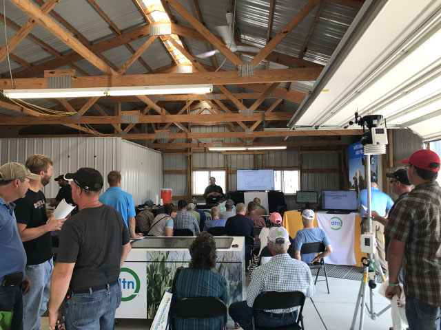A good-sized crowd gathered at the DTN building to discuss all we don&#039;t know following USDA&#039;s latest reports. (DTN photo by Darin Newsom)