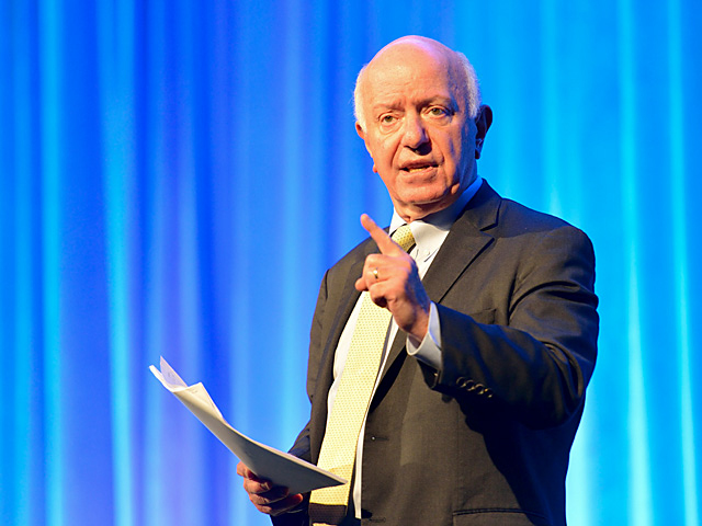 Nariman Behravesh, chief economist for IHS Markit, was the first speaker of the Marcia Zarley Taylor Memorial Lecture Series at the DTN/The Progressive Farmer Ag Summit. (DTN/The Progressive Farmer photo by Jim Patrico)