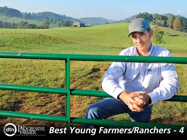 Adam Wilson runs 300 cows on his operation, outside Abingdon, Virginia. As he is able to improve his stocking rate, he plans to increase the size of Wilson Farms. (DTN/The Progressive Farmer photo by Jim Patrico)