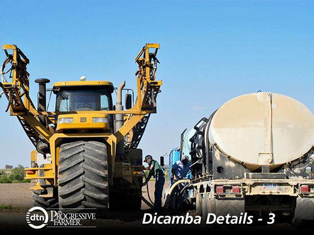 Growers and custom applicators who use dicamba will need to take extra effort to properly clean the sprayer and spray tank. (DTN photo by Gregg Hillyer)