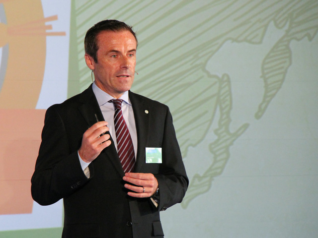 President of Bayer&#039;s Crop Science Division, Liam Condon will lead the new Executive Leadership Team upon close of transaction. (DTN photo by Pamela Smith) 