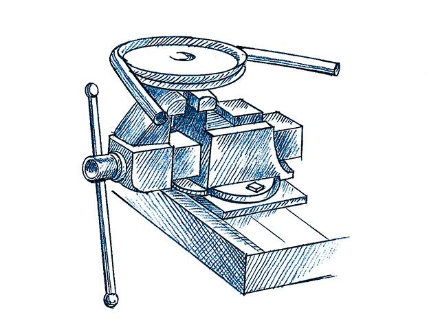 Tube-bending vise. (Progressive Farmer illustration by Ralph A. Mark Jr.)