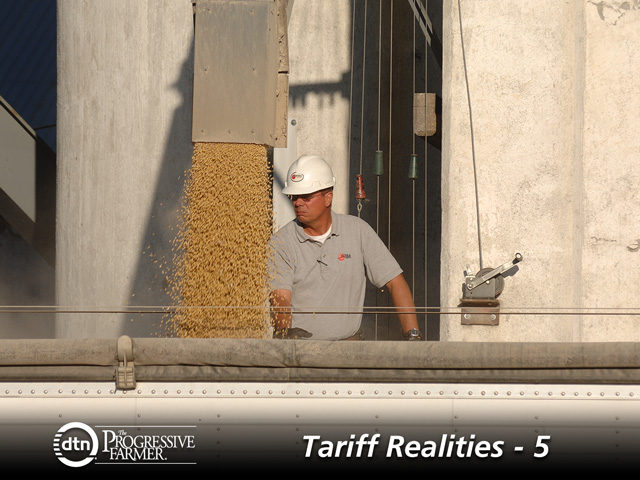 For producers who may have to sell soybean bushels off the combine but want to keep the upside open in case a trade deal gets done, a minimum price contract is an alternative. (DTN file photo by Pamela Smith)