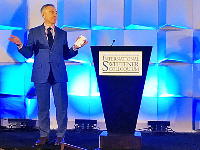 USDA Deputy Secretary Steve Censky delivers the keynote address Monday morning at the International Sweetener Colloquium in Aventura, Florida, north of Miami Beach. (DTN photo by Jerry Hagstrom)
