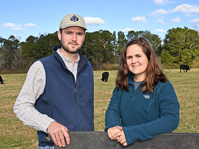 Chandler and Callie Akins are market-savvy producers working to increase sales opportunities with a timely choice.(Progressive Farmer photo by Becky Mills)