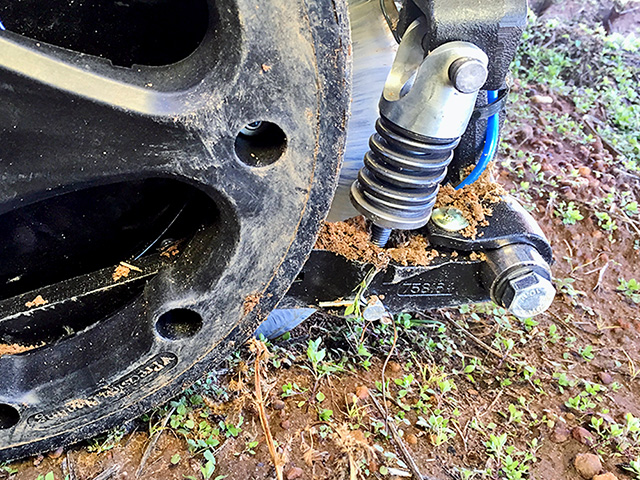 Conceal incorporates fertilizer where the plant can get nutrients during the critical ear set stage. It can put either a single or dual band of nutrients down beside the row, Image provided by Precision Planting