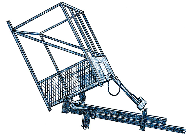 Two-person, light-changing basket, illustration by Ralph A. Mark Jr.