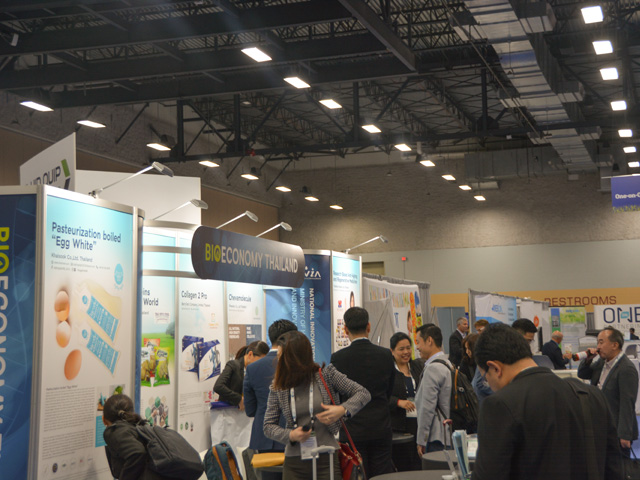 Thailand, the Netherlands and Canada were among the countries with booths at the BIO World Congress in Des Moines, Iowa, this week, which is focused around various aspects of the bioeconomy around food and biofuels. (DTN photo by Chris Clayton) 	