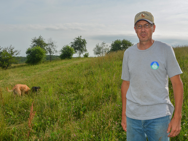 Matt Russell, a south-central Iowa farmer and executive director of the Iowa chapter of Interfaith Power and Light organization, has been inviting Democratic presidential candidates to his farm to talk about the benefits carbon sequestration provides for addressing climate mitigation. 