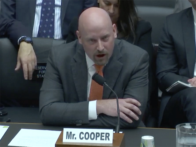 Renewable Fuels Association President and Chief Executive Officer Geoff Cooper testifies before a U.S. House of Representatives committee hearing on small-refinery exemptions. (Screenshot of House committee website)