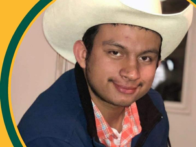 This photo from Eric Briceno's Facebook page was shouting out where he wanted to go in life. DTN's Pamela Smith shares how she sure is going to miss this kid.