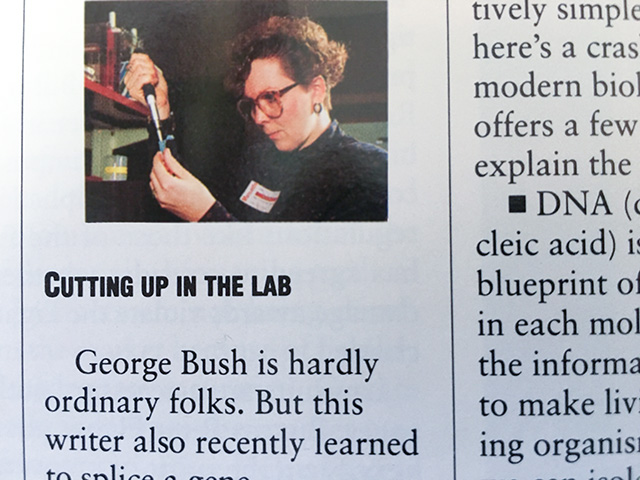 Ignore the frizzy hair and googly glasses -- I&#039;m still writing about acceptance of genetically engineered foods after decades of debate. (DTN photo by Pamela Smith)