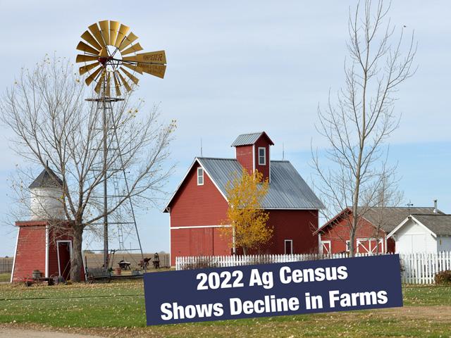 The 2022 Ag Census shows the number of farmers nationally fell below 2 million with 141,733 fewer farms in USDA&#039;s five-year survey compared to 2017. Farms also saw the loss of more than 20 million acres nationally. (DTN image by Nick Scalise) 