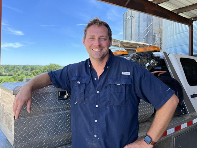 It&#039;s easy for Quint Pottinger to do a birds-eye survey of crops from his hilltop farm site. What the Kentucky farmer sees this week is the need for a gentle rain. (DTN photo by Pamela Smith)