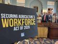 Rep. Glenn "GT" Thompson, R-Pa., introduces the Securing Agriculture's Workforce Act (SAWA) to reform H-2A visas with farmers and industry. (DTN photo by Jake Zajkowski)