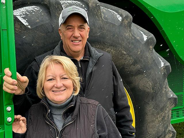 Chris and Santino Santini Jr. of Stewartsville, New Jersey, earned top honors in two categories in the 2023 National Sorghum Yield Contest. Chris also was named the contest&#039;s Bin Buster winner with the overall top yield of 221.75 bpa. (Photo courtesy of Chris Santini)