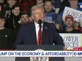 President Donald Trump held a rally late Tuesday afternoon in Clive, Iowa, a suburb of Des Moines. While the farm economy continues to struggle, Trump pointed to policy wins in areas such as tax cuts and trade agreements to sell more biofuels and beef to other countries. (Screenshot from C-SPAN livestream)