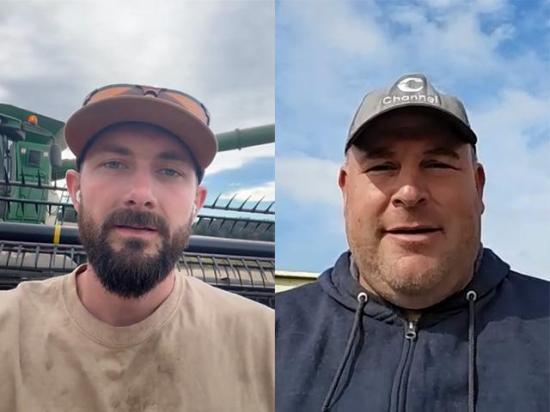 Nick DeVine, left, a farmer from Indiana, and John Bartman, a farmer from Illinois. The Republican staff for the House Agriculture Committee posted DeVine&#039;s video and several others calling for Congress to reopen the government. Bartman was on a Democratic National Committee event on Tuesday, criticizing the Trump administration over tariffs and the Argentina bailout. (DeVine&#039;s image from video on X; Bartman image from Zoom livestream)