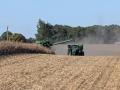 Harvest is in full swing at Rath Farms. Ashley Rath was taking a turn at harvesting corn on a crisp fall day near Belgrade, Minnesota. (Photo courtesy of Tyler Rath)