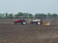 Flaming is a form of organic weed control used by DTN View From the Cab farmer Tyler Rath, of Belgrade, Minnesota. (DTN photo courtesy of Tyler Rath)