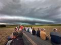 Nebraska farmers were watching this cloud formation carefully as they attended a local crops field day near Merna on Sept. 16. At least an inch of rain fell when the front finally rolled through. (Photo courtesy of Ethan Zoerb)