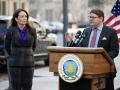U.S. Secretary of Agriculture Brooke Rollins and Deputy Secretary Stephen Vaden speak at a relocation announcement in February 2026, discussing their plans to relocate employees for the South Building in Washington, D.C. (Photo courtesy of USDA)