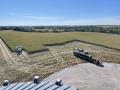 The grain leg provides a bird's eye view of harvest at Zoerb Farms in central Nebraska near Litchfield. (Photo courtesy of Linda Zoerb)