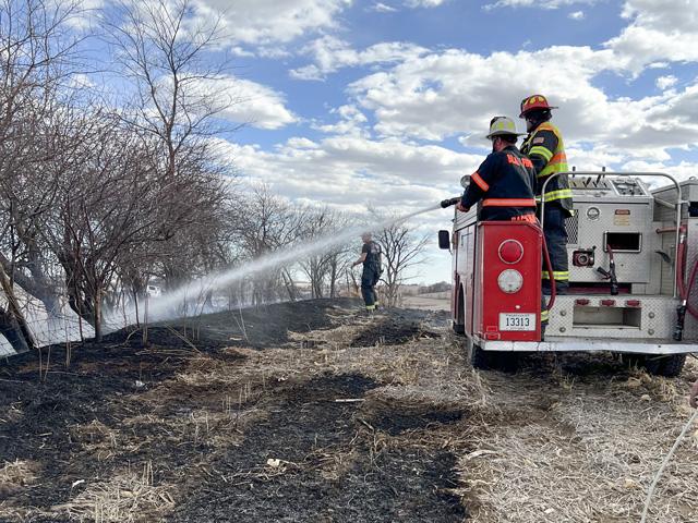Dry fields and high winds created ideal conditions for wildfires in eastern Nebraska recently, such as on this field near Herman, Nebraska. (DTN photo by Russ Quinn)