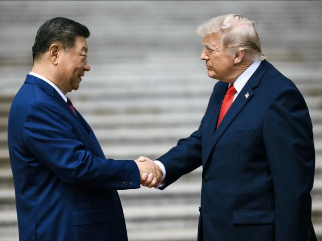 U.S. President Donald Trump and Chinese President Xi Jinping exchange greetings in Beijing, China, in May 2026. (Photo courtesy of the White House Gallery)