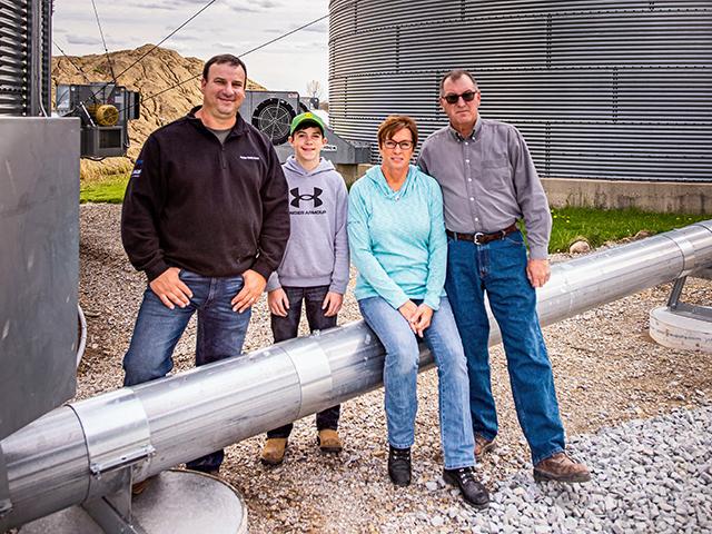 Guy Schafer (left) with son, Henry, and in-laws, Vicky and Jeff Purdue. (Photo by Dave Charrlin)