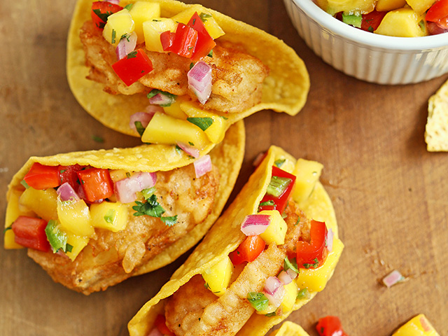 Crispy Fish Tacos with Mango Salsa (Progressive Farmer image by Rachel Johnson)