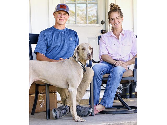 Tanner and Catherine Klemcke with their dog, Piper (Des Keller)