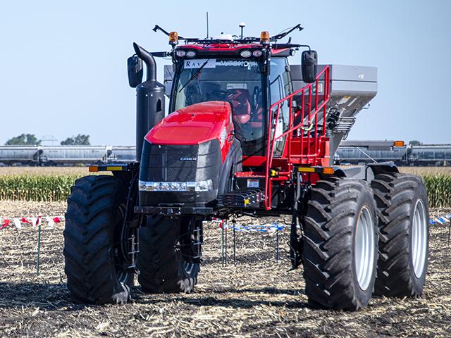Case IH has introduced the industry&#039;s first autonomous spreader, managed by Raven Autonomy&#039;s guidance, perception and path-planning software. (Joel Reichenberger)