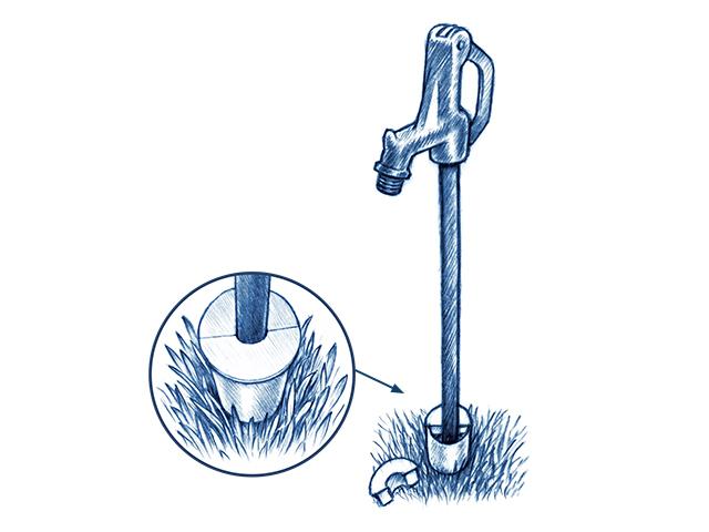 No Dig Hydrant Standpipe Protector (Illustration by Ray E. Watkins Jr.)