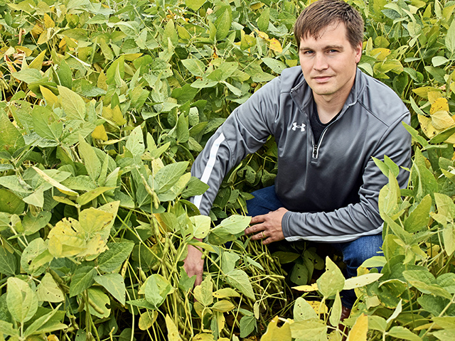 David Beck, of St. James, Minnesota, continually experiments to find the optimal soybean seeding rate to reduce costs without sacrificing yield. (Progressive Farmer image by Kurt Lawton)