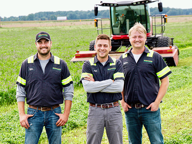 Tyler, Kyle and Nathan Benschoter (from left) are continuing and expanding the business nurtured by their father, John, and grandfather, Kay. (Des Keller)