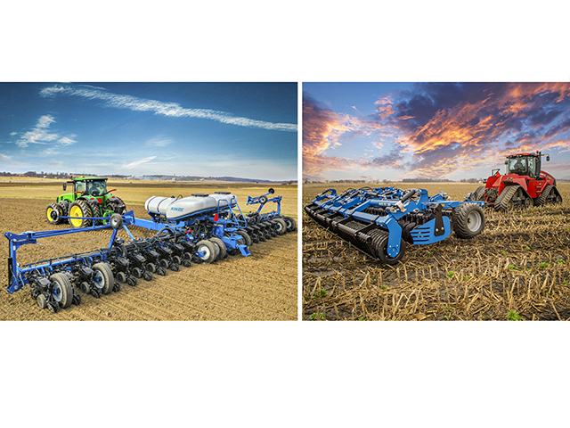 Kinze Manufacturing unveiled True Speed high-speed planting technology (left) and Mach Till (right) for 2022. (Provided by Kinze)