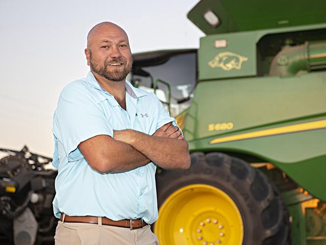 With rice, soybeans and strong farm growth, Zack Brown has reached a point where he might have to begin trading seat time in the tractor, sprayer and combine for more management time. (Joel Reichenberger)