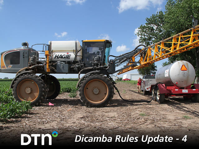 What you add to the tank matters. New labels require additional adjuvants to help control volatility. (DTN photo by Pamela Smith)