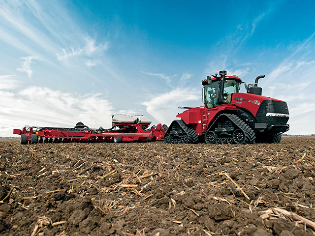 While most tractor sales categories rose last month, unit sales of the largest tractors fell only slightly. (Photo courtesy of Case-IH)