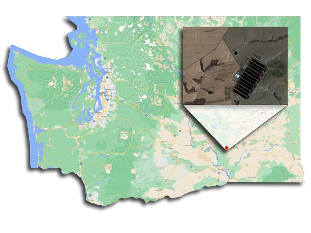 Former Washington state rancher Cody Easterday is scheduled to be sentenced for wire fraud on June 13. The map shows the location of his former properties. (DTN graphic by Nick Scalise)