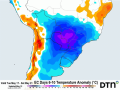 Cold air moving north into southern Brazil next week may bring risks of frosts to major safrinha corn production areas. (DTN graphic)