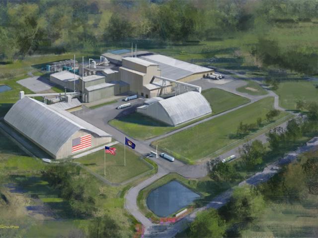 An artist rendering of what the Michigan Potash &amp; Salt Company potash mine could look like. The facility is to be built near Evart, Michigan. (Illustration courtesy of Michigan Potash &amp; Salt Company)