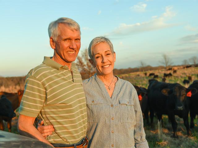 Mississippi&#039;s Cooper and Katie Hurst strategically deworm and manage forage in a way that helps keep parasite loads low. (DTN/Progressive Farmer file photo by Becky Mills)