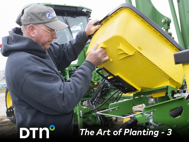 Deere&#039;s planter performance upgrade kit allowed David Hula to rebuild his rig with new technology. (DTN/Progressive Farmer photo by Joel Reichenberger)