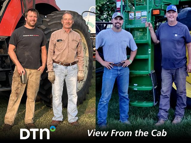 This week DTN&#039;s View From the Cab farmers Mike Langseth (left) and Zachary Grossman (right) discuss the finer points of working with Dad. (Photos courtesy of Langseth Farms and Grossman Farms)