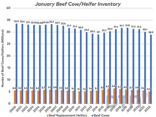 Leading up to Tuesday&#039;s report, everyone knew that there would be significantly fewer beef cows in the market than the January 2022 report, but believing that there would be fewer beef cows in the market than in 2014 was a step that some weren&#039;t prepared to take. (DTN photo by ShayLe Stewart)